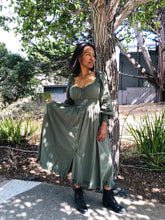 Load image into Gallery viewer, The Dark Olive Midi Dress
