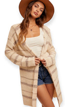 Load image into Gallery viewer, River&#39;s Striped Open Cardigan Hoodie
