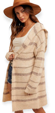 Load image into Gallery viewer, River&#39;s Striped Open Cardigan Hoodie
