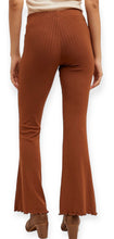 Load image into Gallery viewer, Camel Ribbed Knit Flare Pants.
