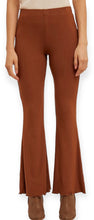 Load image into Gallery viewer, Camel Ribbed Knit Flare Pants.
