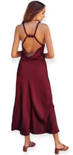 Load image into Gallery viewer, Constance Burgundy Satin Maxi Dress 
