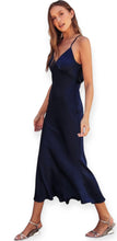 Load image into Gallery viewer, Sunila Satin Maxi Dress- Dark Navy
