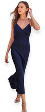 Load image into Gallery viewer, Sunila Satin Maxi Dress- Dark Navy
