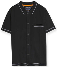 Load image into Gallery viewer, Midnight Black Banded Tipped Polo
