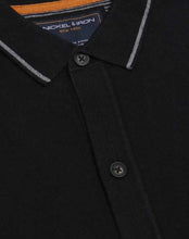 Load image into Gallery viewer, Midnight Black Banded Tipped Polo
