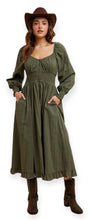 Load image into Gallery viewer, The Dark Olive Midi Dress
